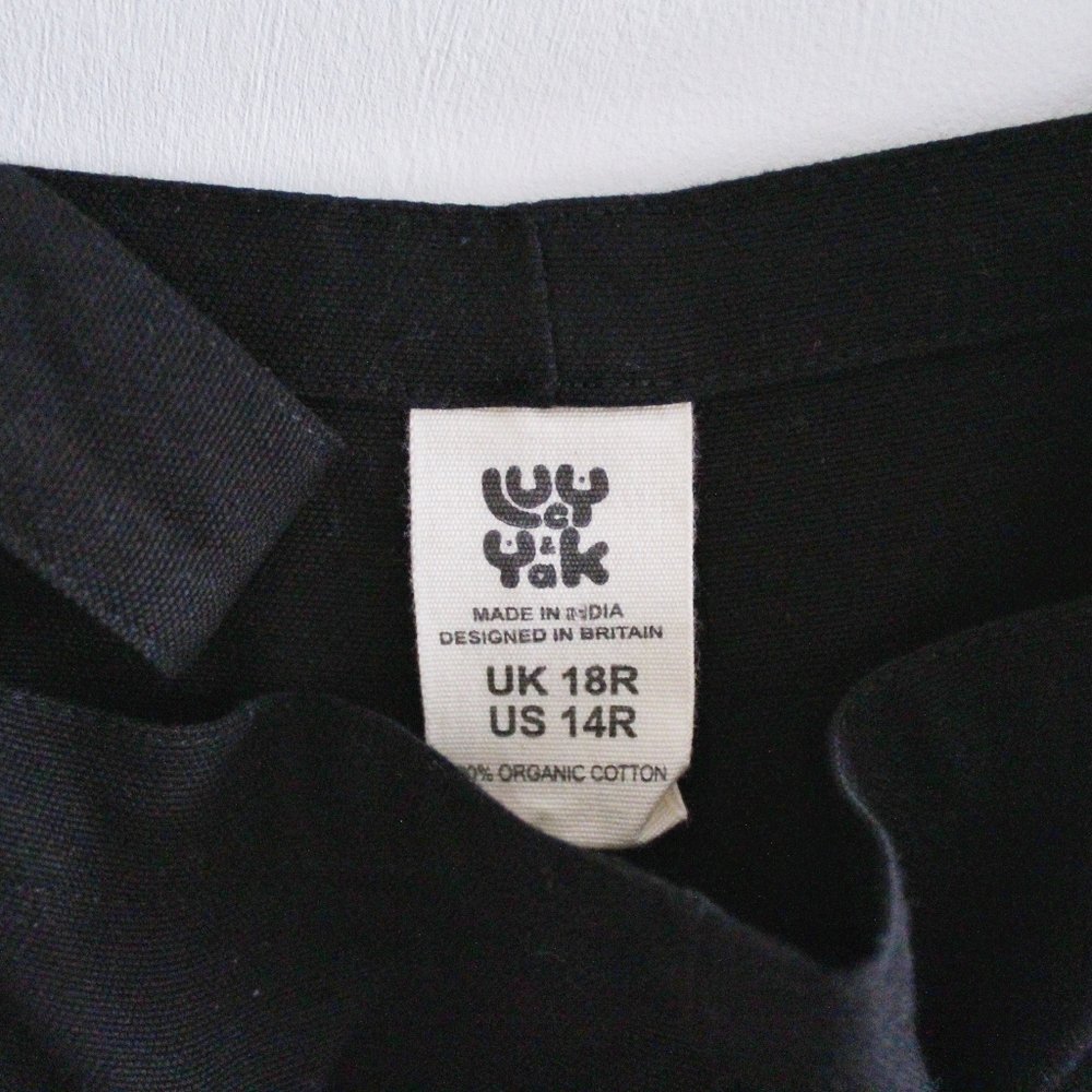 Lucy & Yak Black Dungarees Jumpsuit - Size 18 Regular - Picture 4 of 4